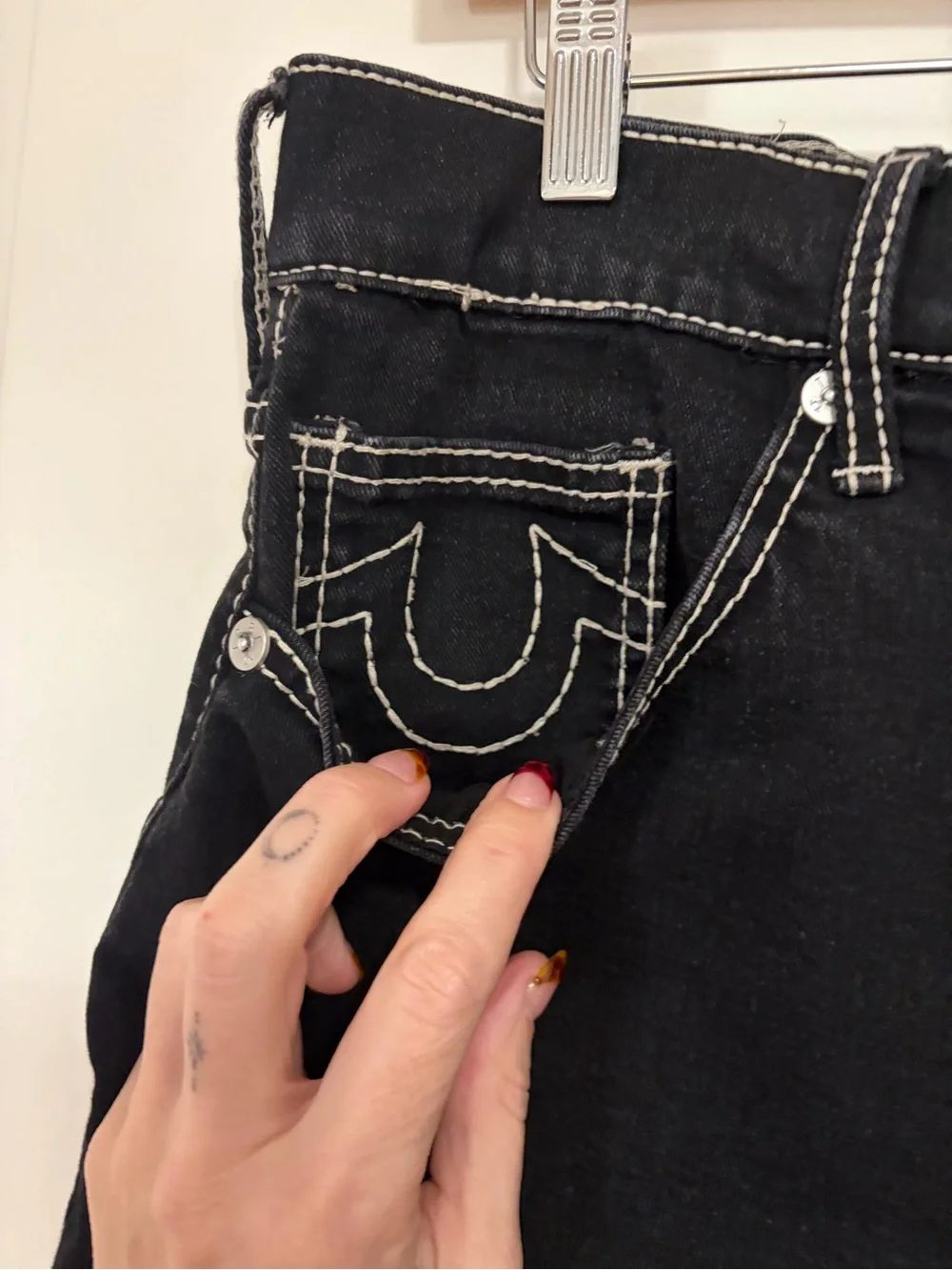🪷🖤True Religion Black Denim Ricky Relaxed Straight Shorts🖤🪷